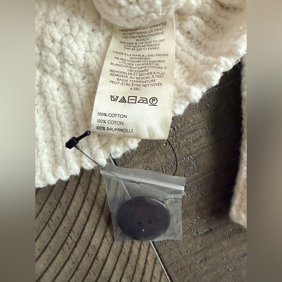 🧶 Free People Cable Knit Cropped Cardigan Sweater – Small – - Picture 6 of 9